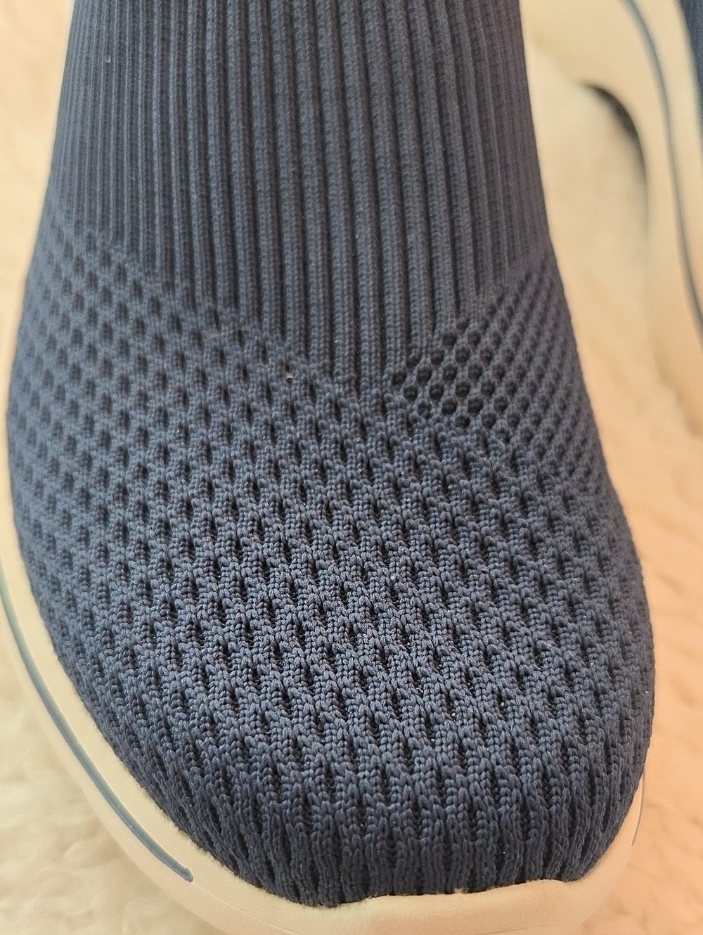 Skechers Air-cooled Arch Fit Slip-On Knit Walking Shoes - Navy - Picture 2 of 8